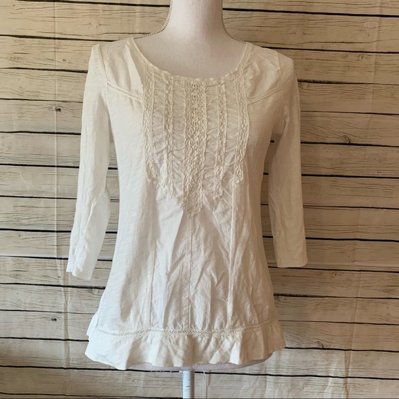 Meadow Rue Tops - Anthropologie Meadow Rue White Lace Top